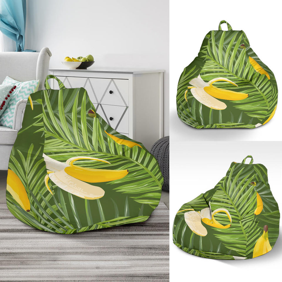 Banana Palm Leaves Pattern Bean Bag Cover