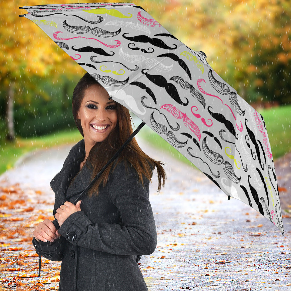 Mustache Beard Pattern Print Design 02 Umbrella