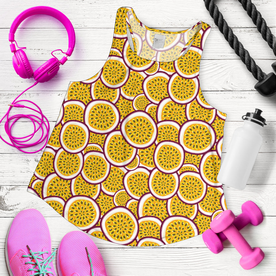 Passion fruits slice pattern Women Racerback Tank Top