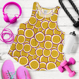 Passion fruits slice pattern Women Racerback Tank Top