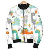 Cute Funny Kids Dinosaurs Pattern Women'S Bomber Jacket