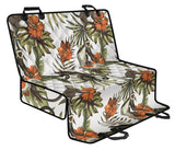 Monkey Red Hibiscus Flower Palm Leaves Floral Pattern Dog Car Seat Covers