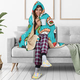 Cute Sushi Pattern Hooded Blanket