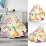 Onion Garlic White Red Pattern Bean Bag Cover