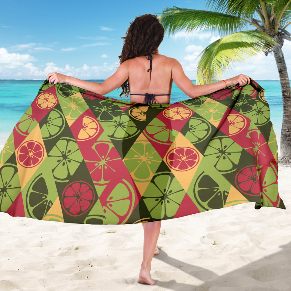 Cool Geometric Lime Pattern Sarong