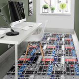 Skate Board Pattern Print Design 04 Area Rug