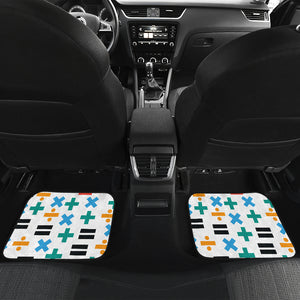 Math Pattern Print Design 05 Front and Back Car Mats