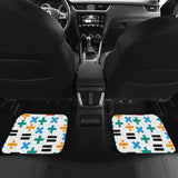Math Pattern Print Design 05 Front and Back Car Mats