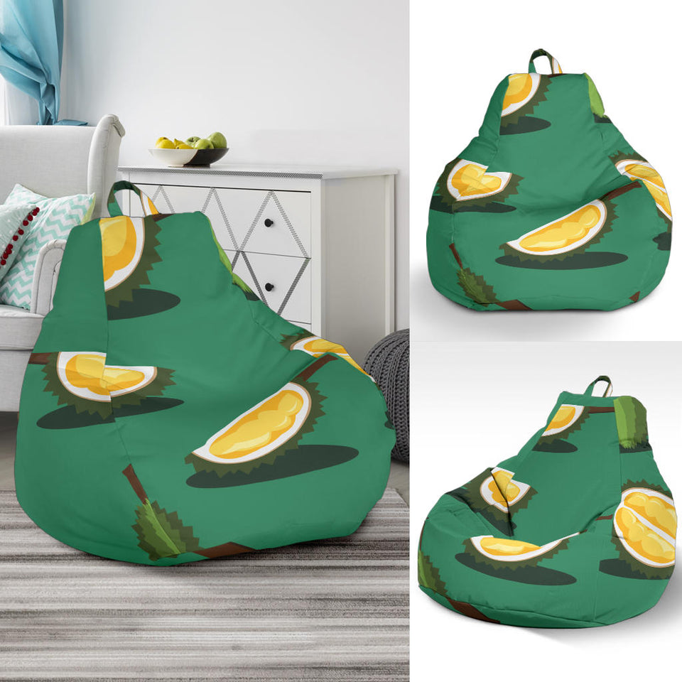 Durian Pattern Green Background Bean Bag Cover