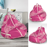 Beautiful Dragonfly Pink Background Bean Bag Cover