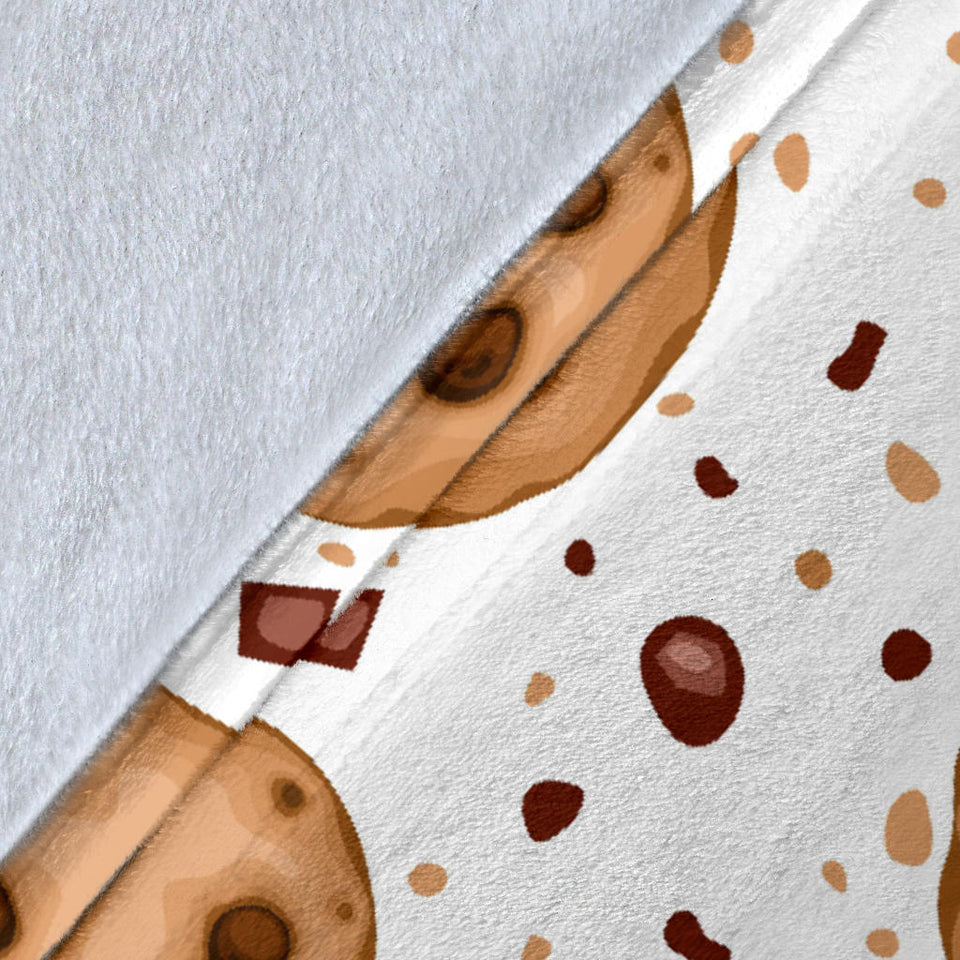 Chocolate Chip Cookie Pattern Premium Blanket