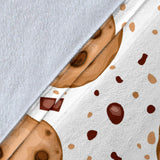 Chocolate Chip Cookie Pattern Premium Blanket