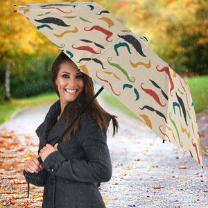 Mustache Beard Pattern Print Design 03 Umbrella