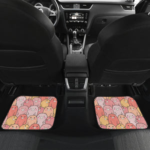 Pig Pattern Print Design 04 Front and Back Car Mats