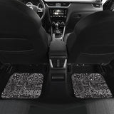 Handwritten Cheese Pattern Front And Back Car Mats