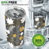 Beautiful Gold Autumn Maple Leaf Pattern Tumbler