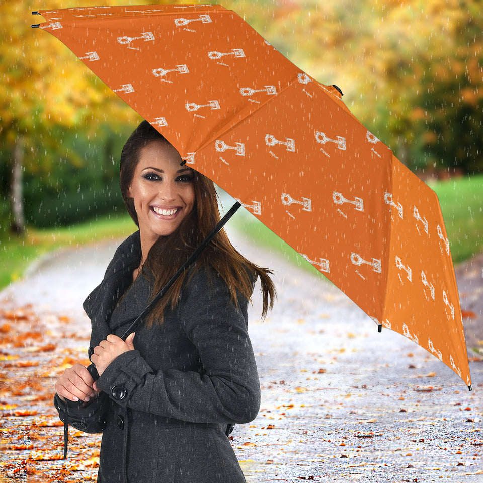 Engine Piston Orange Background Pattern Print Design 05 Umbrella