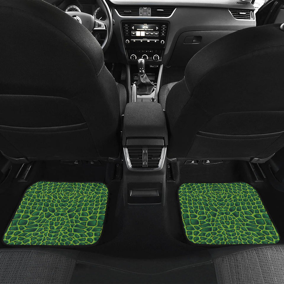 Crocodile Skin Printed Front And Back Car Mats