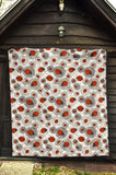 Ladybug Pattern Print Design 05 Premium Quilt