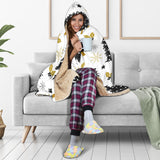 Christmas Tree Holly Snow Star Pattern Hooded Blanket