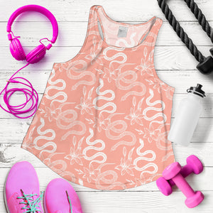 Snake lilies flower pattern Women Racerback Tank Top