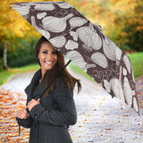 Garlic Bulb Dark Background Umbrella