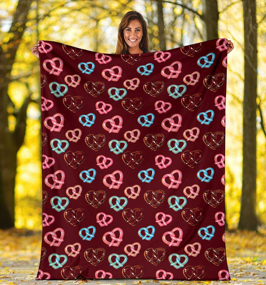 Pretzels Pattern Print Design 05 Premium Blanket
