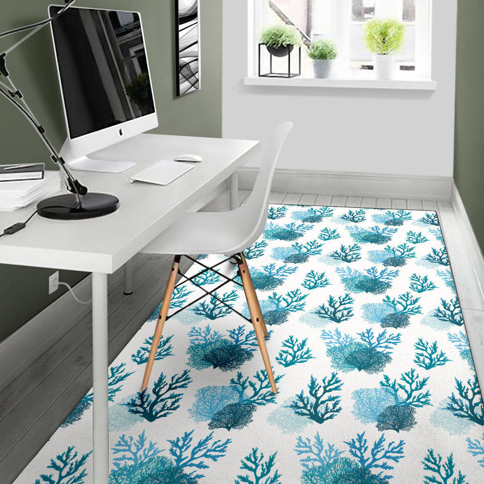 Coral Reef Pattern Print Design 04 Area Rug