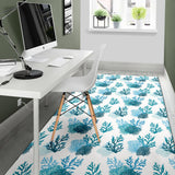Coral Reef Pattern Print Design 04 Area Rug