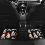 Christmas Pugs Santa_S Red Cap Pattern Front And Back Car Mats