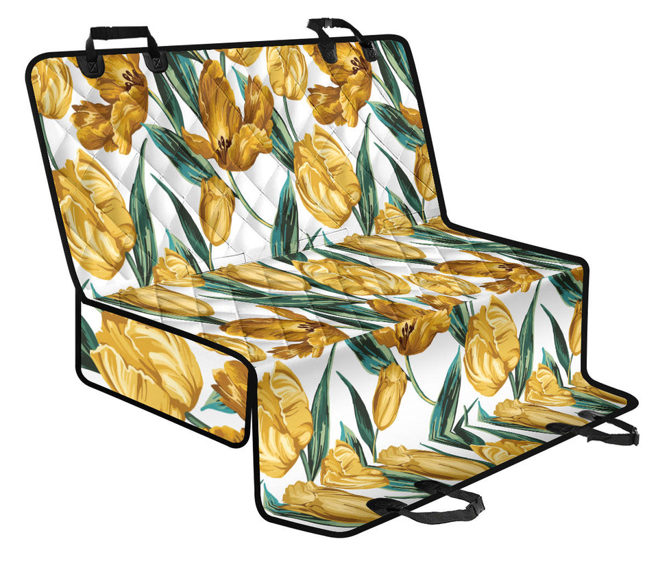 Yellow Tulips Pattern Dog Car Seat Covers