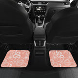 Snake Lilies Flower Pattern Front And Back Car Mats