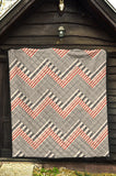 Zigzag Chevron Striped Pattern Premium Quilt