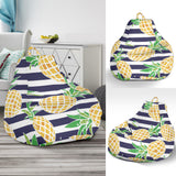 Pineapples Pattern Striped Background Bean Bag Cover