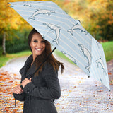 Dolphin Blue Striped Background Umbrella