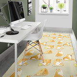 Cute Fat Shiba Inu Dog Pattern Area Rug