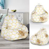 Bee Honeycomb Seamless Design Pattern Bean Bag Cover