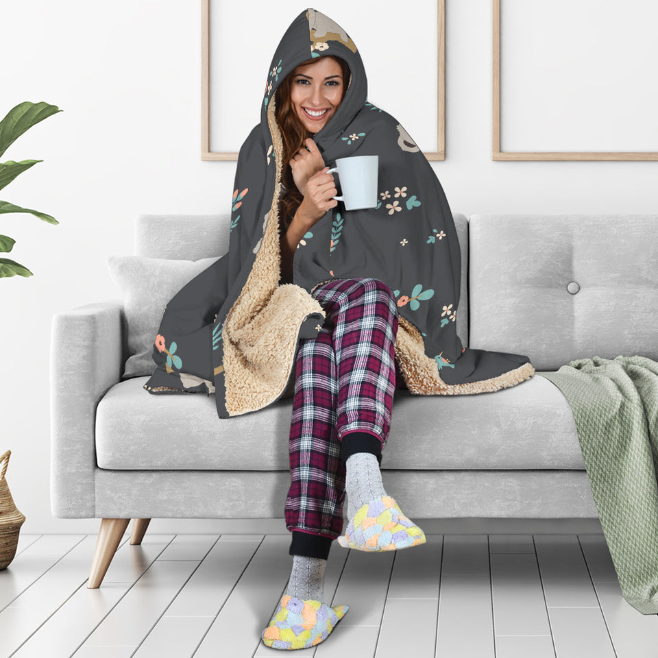 Cute Koala Pattern Hooded Blanket