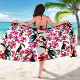 Toucan Flower Design Pattern Sarong