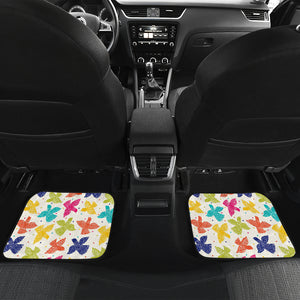 Pigeon Pattern Print Design 01 Front and Back Car Mats