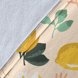 Lemon Flower Leave Pattern Premium Blanket