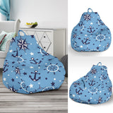 Anchors Rudder Compass Star Nautical Pattern Bean Bag Cover