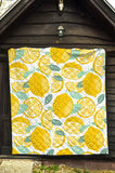 Lemon Design Pattern Premium Quilt