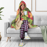 Cool Geometric Lime Pattern Hooded Blanket