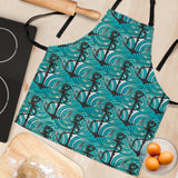 Anchor Nautical Green Background Adjustable Apron