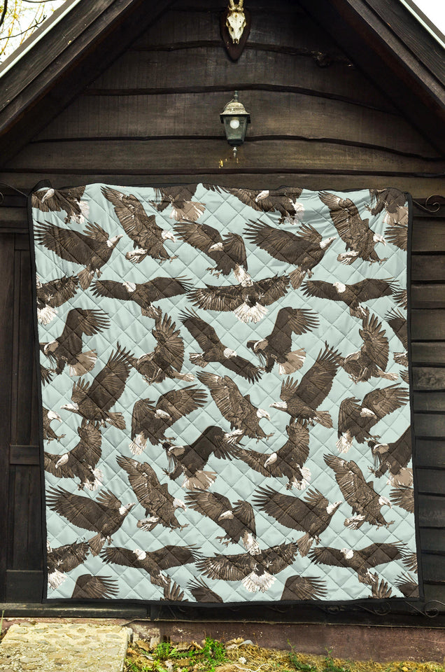Eagle Pattern Print Design 01 Premium Quilt