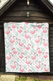 Cute Flamingo Pattern Premium Quilt