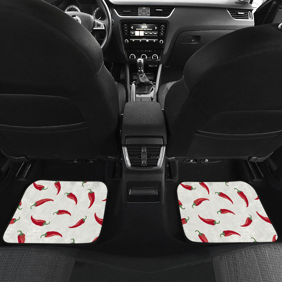 Chili Peppers Pattern Front And Back Car Mats