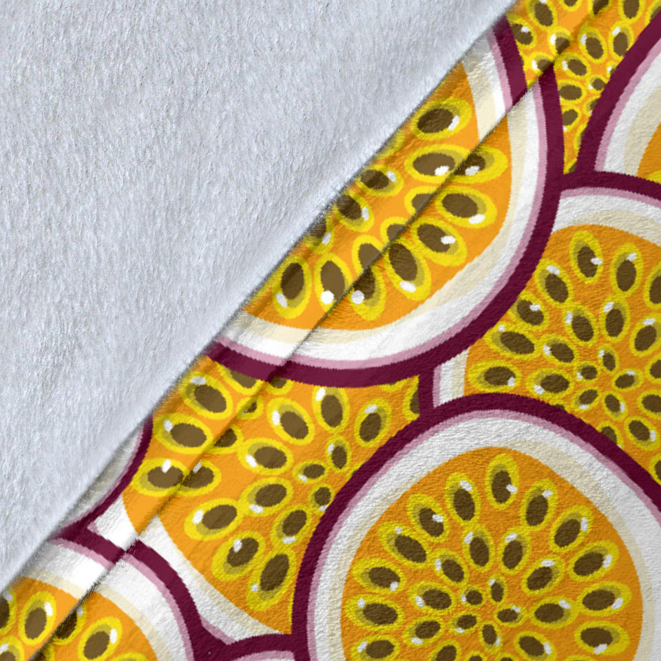 Passion Fruits Slice Pattern Premium Blanket