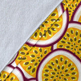 Passion Fruits Slice Pattern Premium Blanket